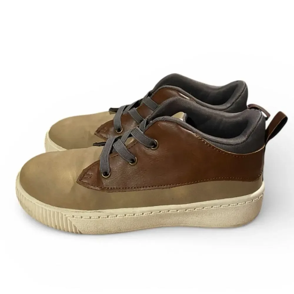 Carter's Boy's Oxford Ankle High 2M Brown Tan Lace Up Children's Shoe
